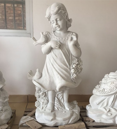 Life-Size Marble Baby Angel Statue