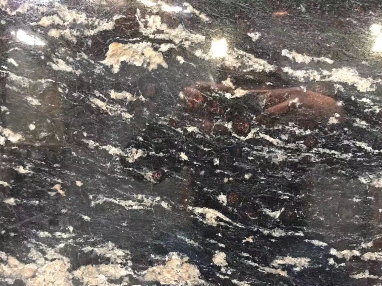 Best Black Granite With Brown And Red Vein Tile